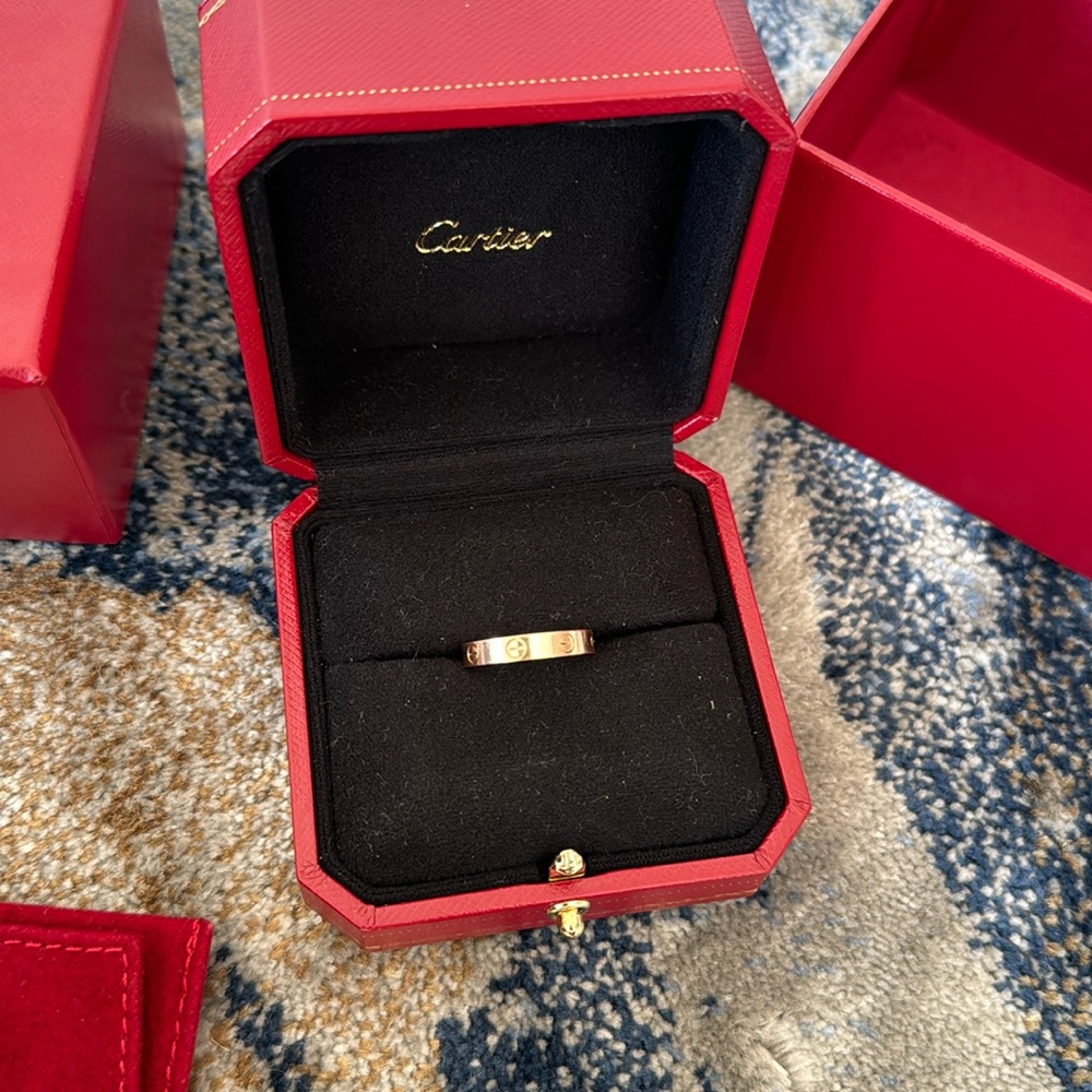 Cartier ring size 55 men rose gold